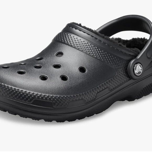 Crocs Unisex Adult Classic Lined Clog Black 7 Women / 5 Men - Picture 1 of 3